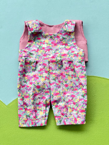 Picco/Little Buddy Overalls & Tee Outfit - Pretty Floral
