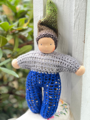 Knit Friends  - Green Grey and Blue