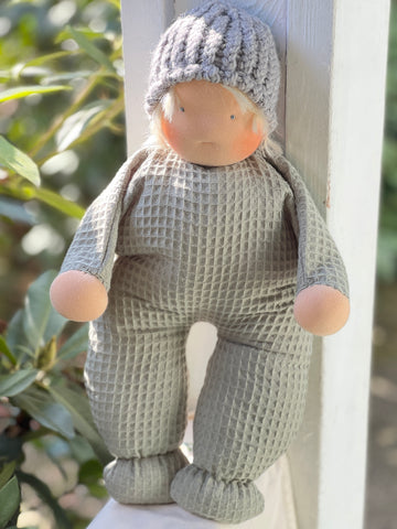 Snuggle Doll - Waffle Sage Green