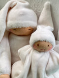 First Lovie & Pocket Doll Set - White Velour