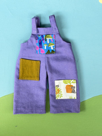 Little Friend Overalls - Purple Twill Overalls (pockets may vary)