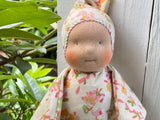 Little Snuggle Doll - Floral  (Blue Eyes)
