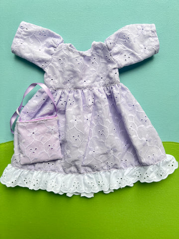 Little Friend Dress - Purple Eyelet