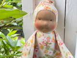 Little Snuggle Doll - Floral  (Mocha)