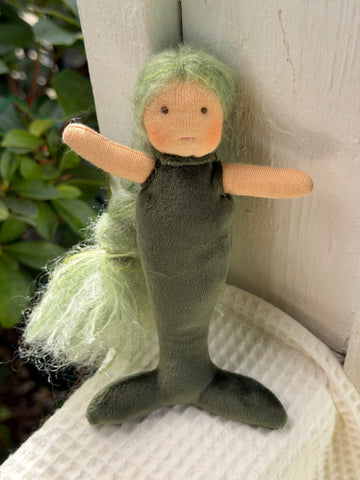 Mini Mermaid - Green Hair, Green Tail (sunkissed)