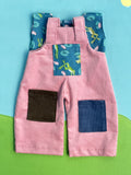 LIttle Forever Friend Overalls & T Set - Pink Cord / Frog Friends