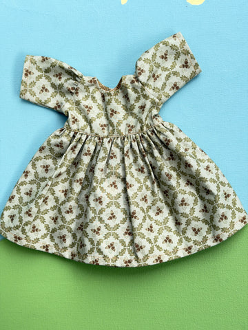 Little Friend Dress - Green Acorns