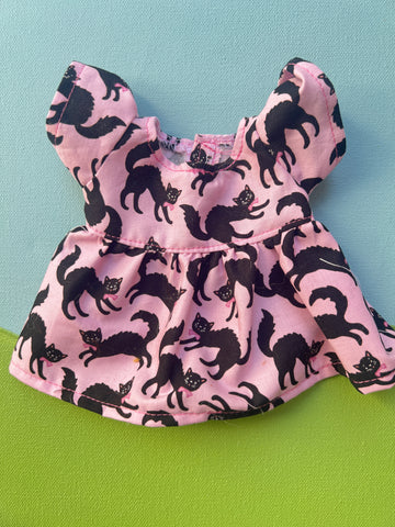 Picco/Little Buddy Dress - Black Cats