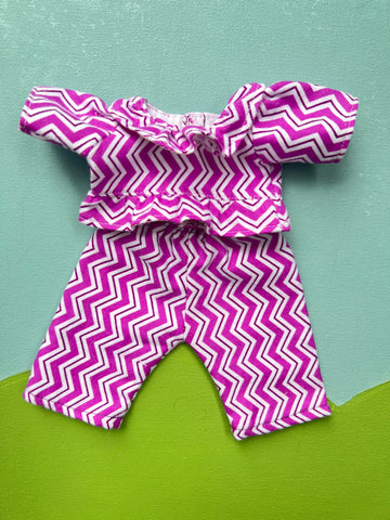 Piccolina PJ's - Pink Chevron