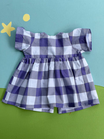 Classic/Sitting Friend Dress - Purple Gingham