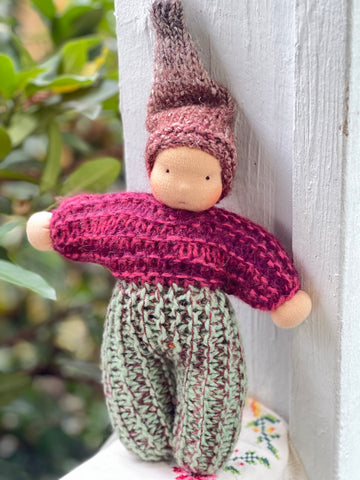 Knit Friends  - Burgundy and Greens
