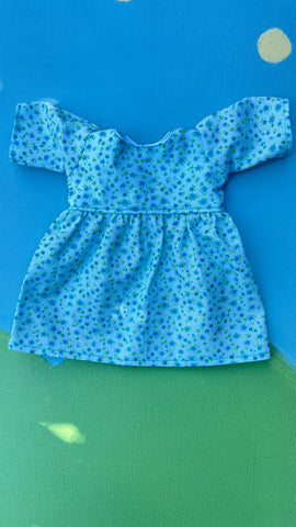 Little Friend Dress - Tiny Blue Flowers