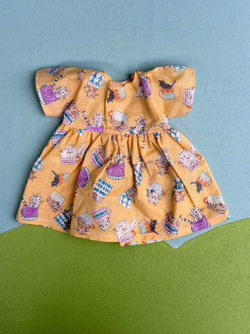 Little Friend Dress - Cats in Cups