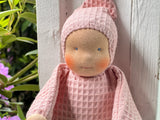 Little Snuggle Doll -  Pink Cotton Waffle