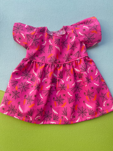 Cuddle Doll\ Little Friend Dress - Spider Webs
