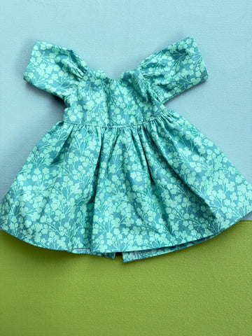Little Friend Dress - Turquoise Blooms