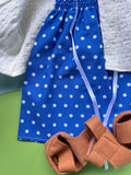 Forever Friend Outfit Set - Blue Polka Dots