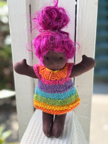 Mini Dolls - Magenta (dark skin tone)