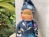 Adventure Buddy  - Blue Flower (mocha)
