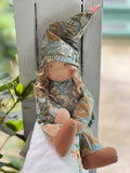 Floppy Dolls - Teal Gold Floral