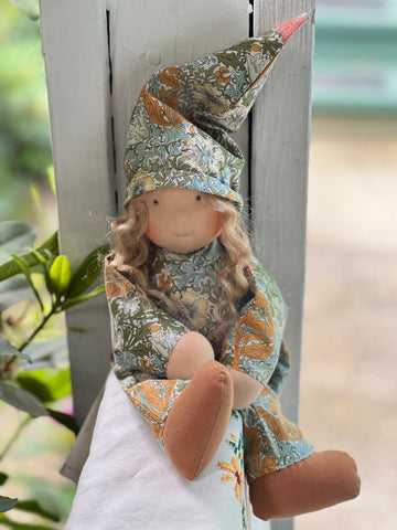 Floppy Dolls - Teal Gold Floral