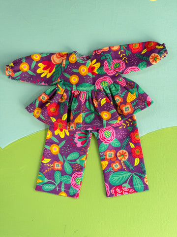 Little Friend PJ's - Fantastic Florals in Purple