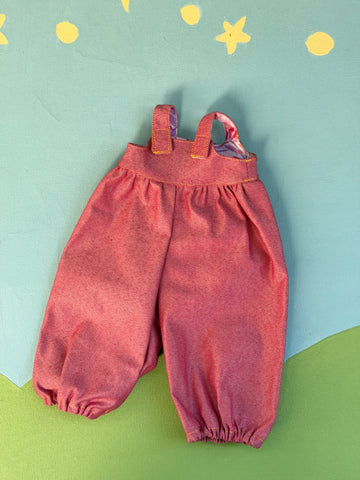 The 'Maxine'  Overalls - Red Denim