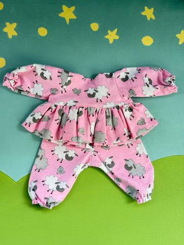 Classic/Sitting Friend PJ's- Polka Dot Sheep