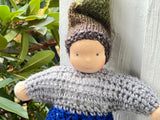 Knit Friends  - Green Grey and Blue