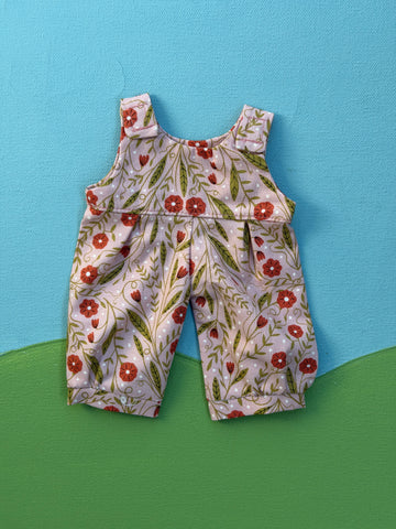 Picco Overalls (no tshirt) - Pink Floral