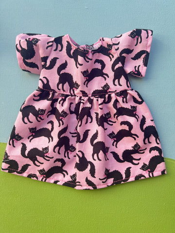 Cuddle Doll\ Little Friend Dress - Black Cats