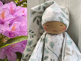 First Lovie - White Floral  (Mocha)