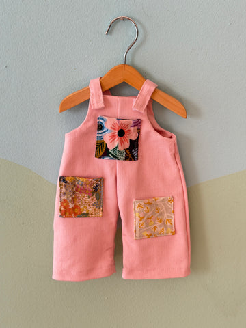 Little Friend Overalls - Pink Patches
