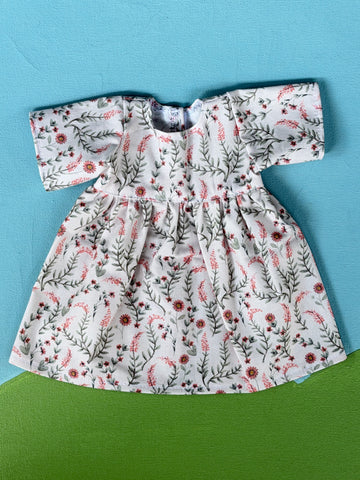 Little Friend Dress - Cream Flowers
