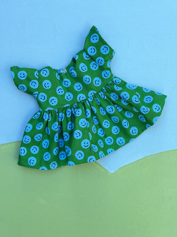 Piccolina Dress - Green Smiles