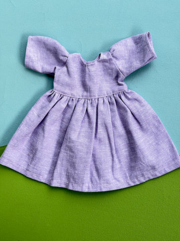 Little Friend Dress - Purple Linen