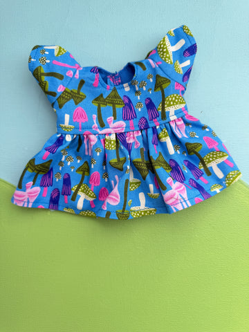 Piccolina Dress - Blue Mushrooms