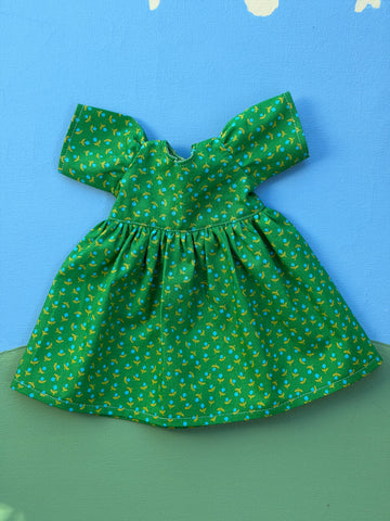 Little Friend Dress - Green Grass Floral