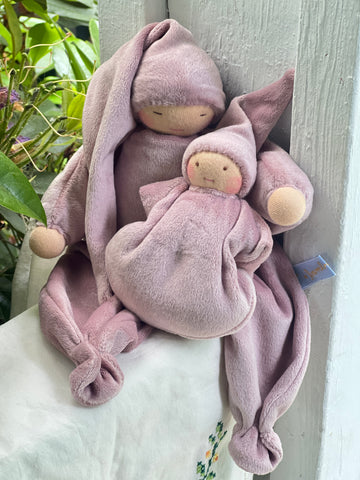 First Lovie & Pocket Doll Set -  Pink Velour