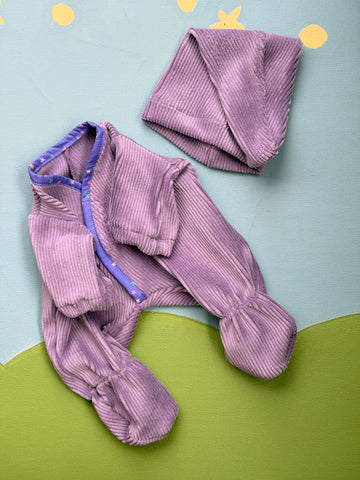 Baby Sleeper and Hat - Lilac
