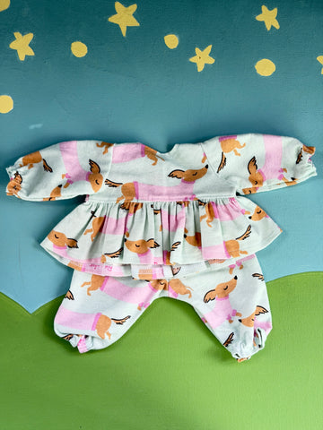 Classic/Sitting Friend PJ's- Demoiselle Dachshund
