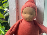 Little Snuggle Doll -  Red/Orange (Mocha)