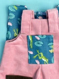 LIttle Forever Friend Overalls & T Set - Pink Cord / Frog Friends