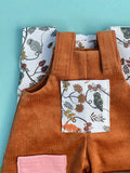 LIttle Forever Friend Overalls & T Set - Sienna Cords/ Owl Friends