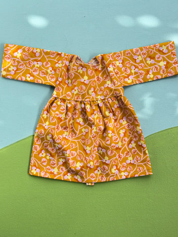 Little Friend Dress - Golden Pansies