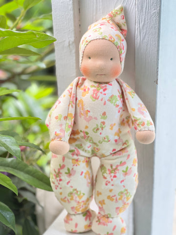 Little Snuggle Doll - Floral (Green Eyes)