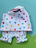 Baby Doll Ruffle Outfit - Rainbows and Polka Dots