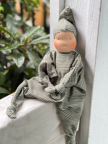 Knotted Dolls -  Green Stripes