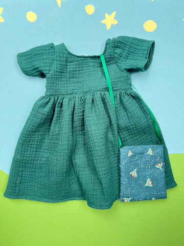 Forever Friend Dress - Hunter Green Double Gauze