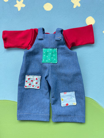 Little Forever Friend Overalls & T Set - Jean Patches